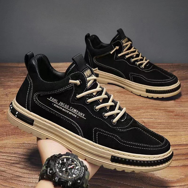 봄철 캐주얼한 신발 남자 신발 통기 출근 방수 내마모 백합 작업화 노동 보호화 두꺼운 바닥판 신발