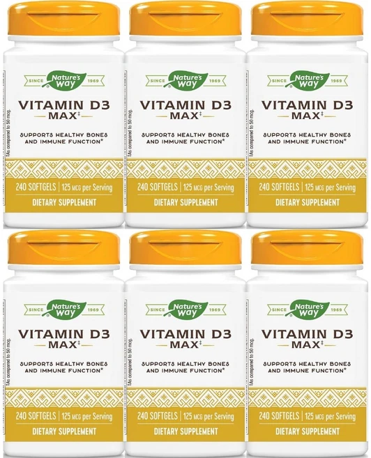네이처스웨이 맥스 비타민 D3 125mcg, 240정, 6개 - 쿠팡