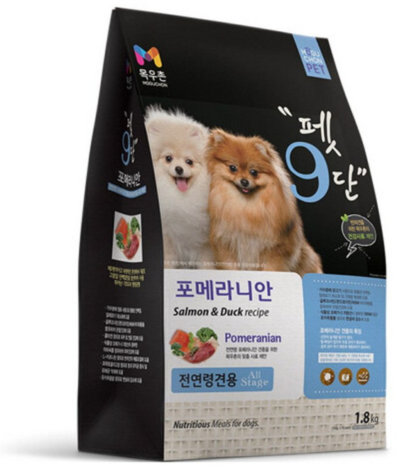 목우촌펫 강아지 펫9단 기능성 사료, 포메라니안, 1.8kg, 2개