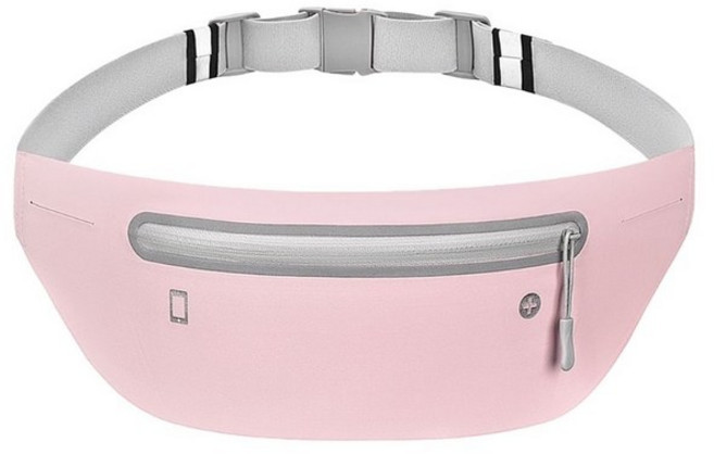 JS 슬림형 신축성 러닝벨트 / 스포츠 웨이스트백, 1개, 핑크