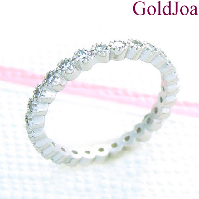 럭셔리 세련된 큐빅 통반지 실버반지 (21774r)