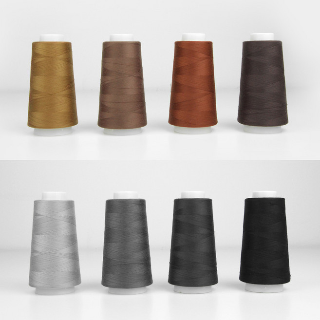 JSTrading 유니크 프리미엄 OWL 코아사 2300m 무형광 45수2합 미싱실 재봉실 1p, 34 브라운, 1개