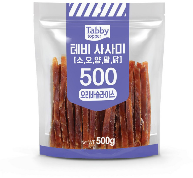 테비 사사미 대용량 강아지간식, 오리바 슬라이스, 1개, 500g