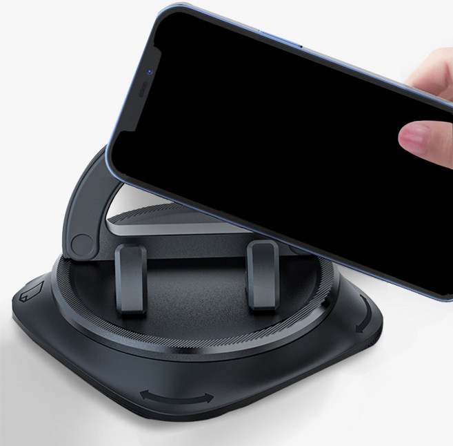 메이튼 360도 회전 자동차 대쉬보드 핸드폰 거치대, 1개, 블랙