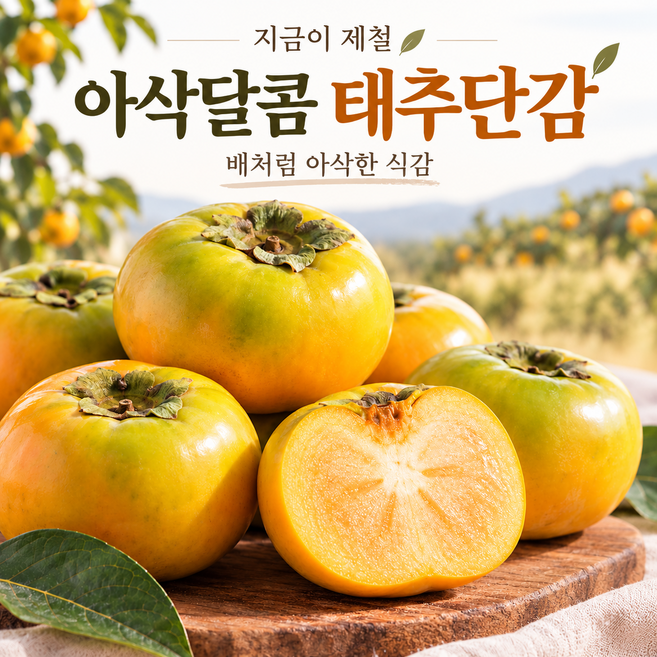 3위 - [제철특가] 경남 고당도 태추단감 아삭달콤 과즙가득 가을 단감, 1박스, 1kg