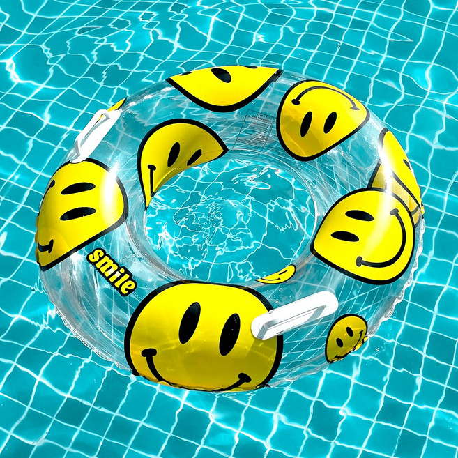 BAY-B 아동 조이풀 원형 튜브 키즈 어린이 주니어 스마일 물놀이 튜브, 1개