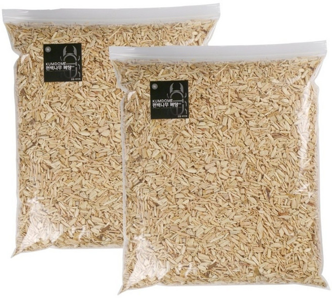 편백나무 베딩 - 사슴벌레 장수풍뎅이 성충 바닥재용, 5L, 2개