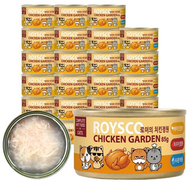 로이스코 로이의 고양이캔, 24개, 85g, 치킨