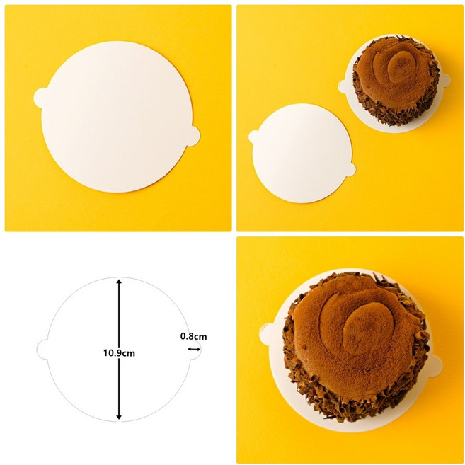 [메이크팩] 원형 미니케익 받침 (지름 11cm) 800개(1박스), 800개, 화이트