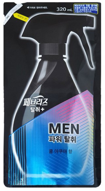 페브리즈 섬유탈취제 포맨 쿨아쿠아향 리필 320ml 1개 ~ 강력 파워 냄새 탈취 방향 보충용 탈취제 냄새제거, 페브리즈 섬유탈취제 포맨 쿨아쿠아향 리필 320ml 1