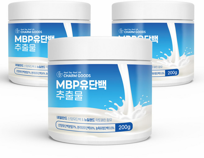 mbp 가루 뼈엔엠비피 mbp단백질 분리 유단백 추출물 대두 단백 분말 락토페린 산양유 우유 농축 유청 류신 아미노산 쉐이크 여성 남성 어린이 추천 홈쇼핑, 3개, 200g