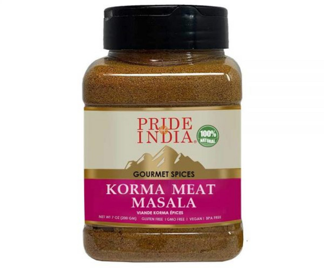 프라이드 오브 인디아 u2013 버터 치킨 케밥 시즈닝 스파이스 고메 블렌드, Korma Meat Masala, 7 Ounce (Pack of 1), 200g