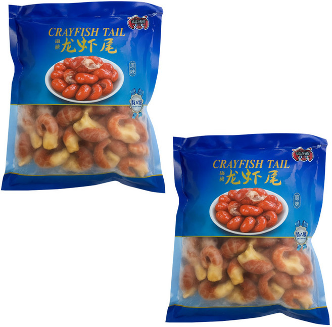 중국산 룽샤웨이 민물 가재 꼬리 마라룽샤 냉동가재 500g, 2개