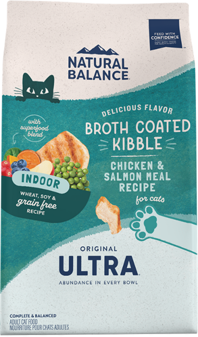 내추럴발란스 고양이 사료 오리지날 울트라 그레인프리 인도어 닭&연어 캣 레시피 2.4kg, 1개