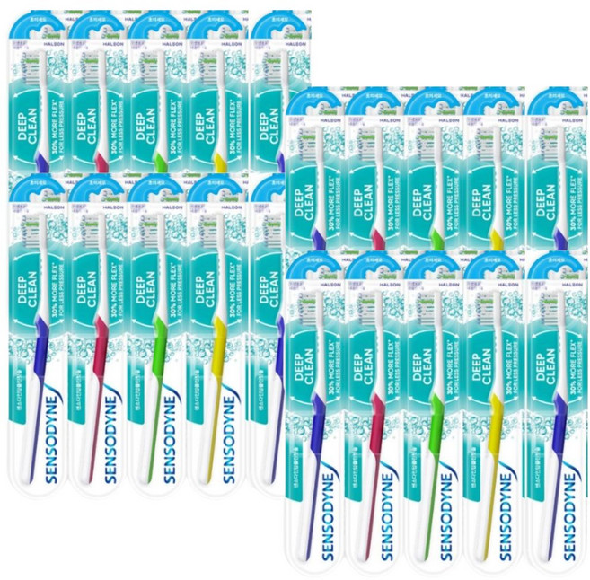 센소다인 딥클린 초 미세모 칫솔 시린이 민감성 치아, 1개입, 20개