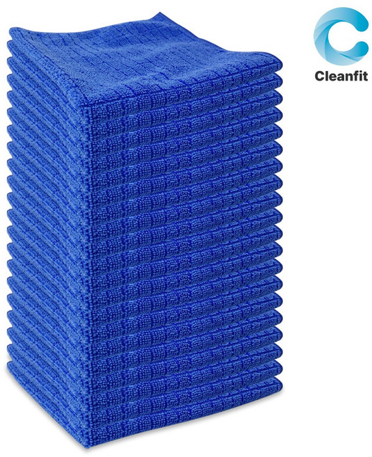 크린핏 바둑 극세사 행주 40x40cm, 40x40_파랑, 20개