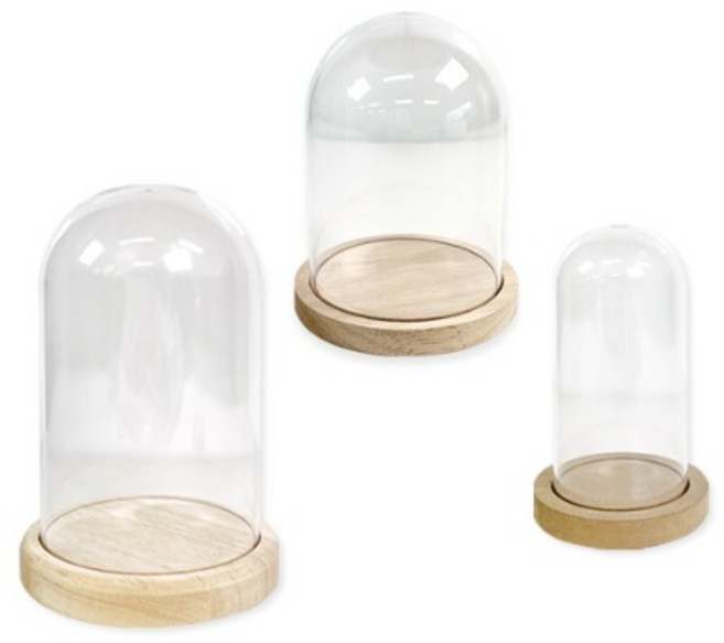 [몽파] 아크릴 돔 작품 케이스 (3종 택1), 아크릴돔 중 + MDF 받침