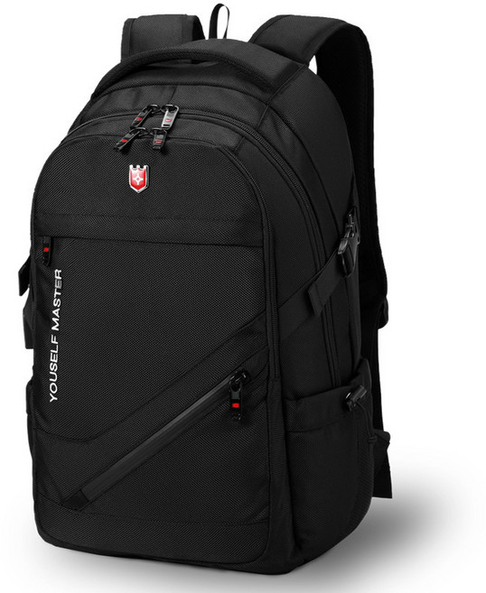 SWISSLAND 大容量防水電腦雙肩包 黑色升級款 適用17吋筆電 防刮耐磨後背包, A257-黑色-升級版大號(17吋)