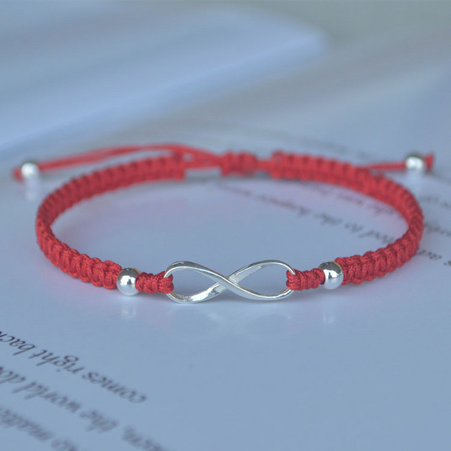 S925실버 팔찌 8자 무제한 매듭팔찌 남영공용 커플 은 팔찌GSL081