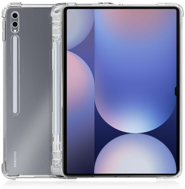 더조은셀러 갤럭시탭 펜수납 에어범퍼 젤리 케이스, 투명