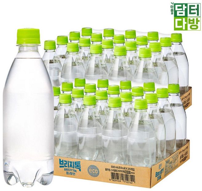 브리지톡 플레인 eco 무라벨 500ml x 20 2 페트 브리지톡 제로 탕비실 간식 dew+23004St