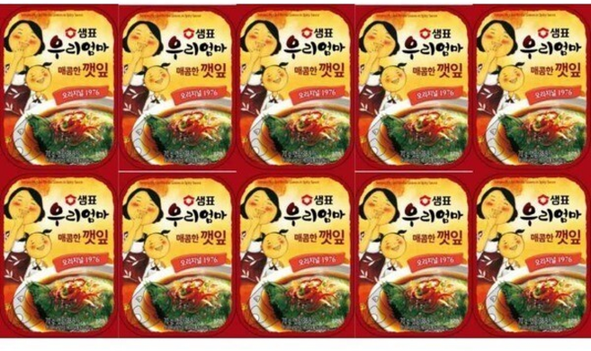 샘표 우리엄마 매콤 깻잎 캠핑 통조림, 70g