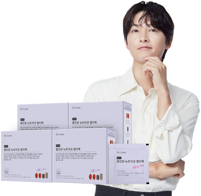 [공식] 닥터린 WCS 올인원 뉴트리션 멀티팩 비타민 미네랄 rTG 오메가3 루테인 밀크씨슬추출물, 30회분, 4개