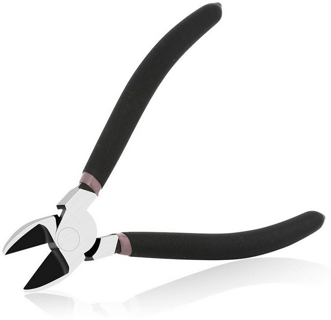 Billbotk 와이어 커터 대형 튼튼한 사이드 플라이어 스닙 주얼리 제작용 플러시 커팅 꽃 및 공예용 지퍼 케이블 플라스틱용 도구, Large, 1개