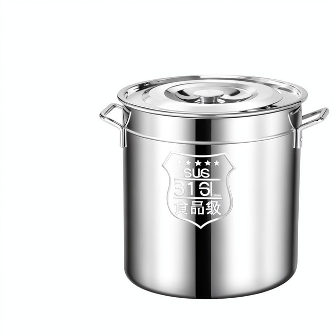 HYPXL 316不鏽鋼圓桶湯鍋, 直徑25高度25, 1個, 25cm