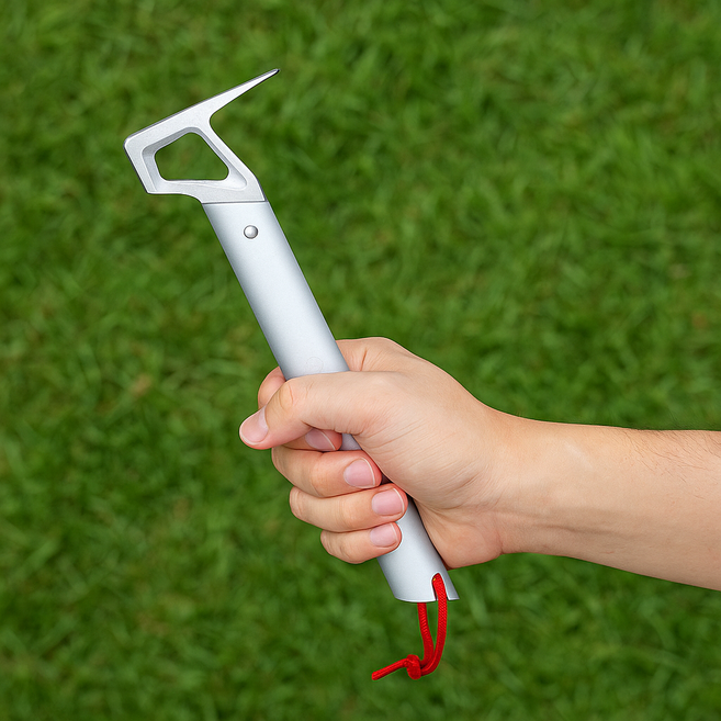 셀티스 파운딩 해머 텐트 타프 캠핑 망치, 실버, 1개