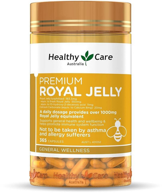 Healthy Care 로얄제리 1000 365 캡슐 보충제 호주산, 1