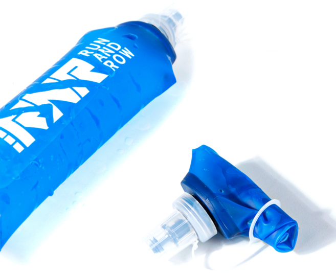 [낭만스토어] 러닝 접이식 물병 실리콘 물병 스포츠 아웃도어 소프트 플라스크 런닝 캠핑 등산 축구 야외활동, Blue, 1개