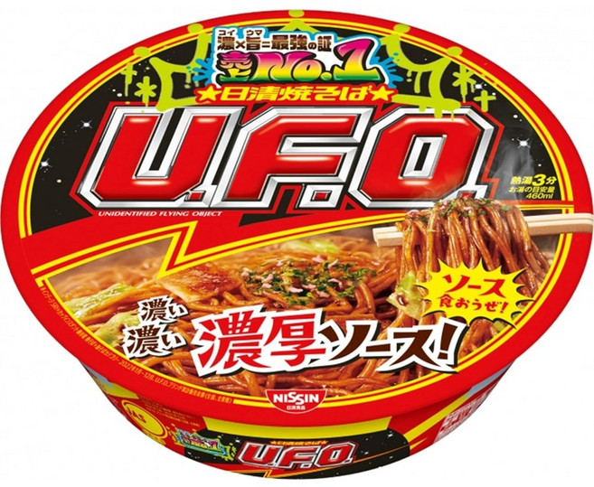 닛신 야끼소바 U.F.O. 12개 세트 일본컵라면 편의점라면 UFO 라멘, (1)레귤러128g