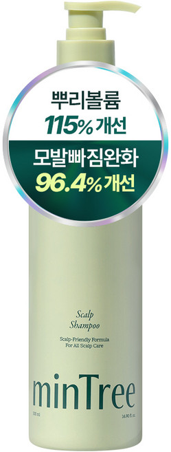 민트리 탈모증상완화 여성탈모 저자극 약산성 두피강화 스칼프 샴푸 500ml, 1개