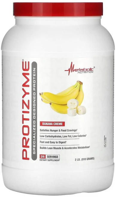 Metabolic Nutrition Protizyme 전문 디자인 단백질 바나나 크림 910g(2lb) Nutrition (메타볼릭 뉴트리션), 1개, 910g - 쿠팡