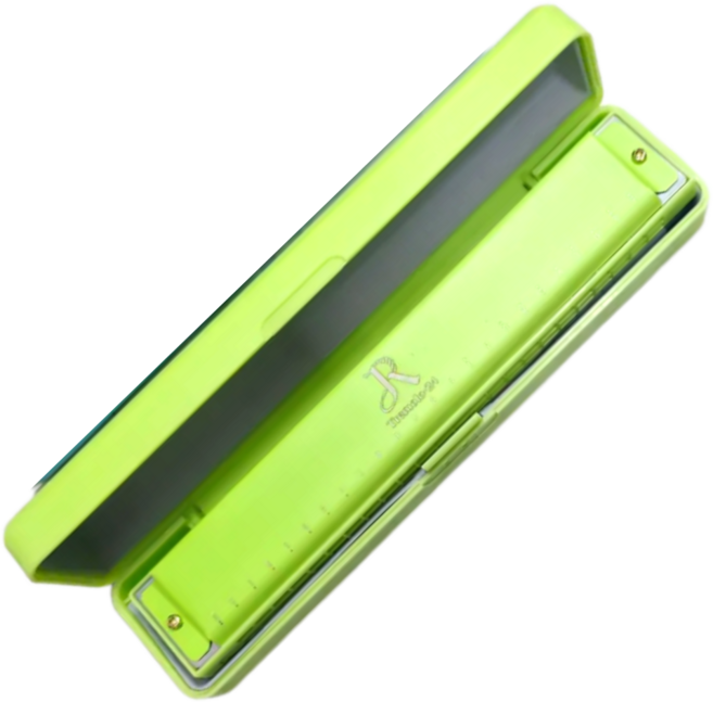 JDR 하모니카 AH-24 하모니카 복음 트레몰로 컬러, 1개, 그린