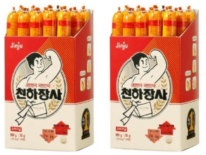 기타 (1+1) 진주햄 천하장사 오리지날 800g+800g (50gX16개입) 사무실간식 /J