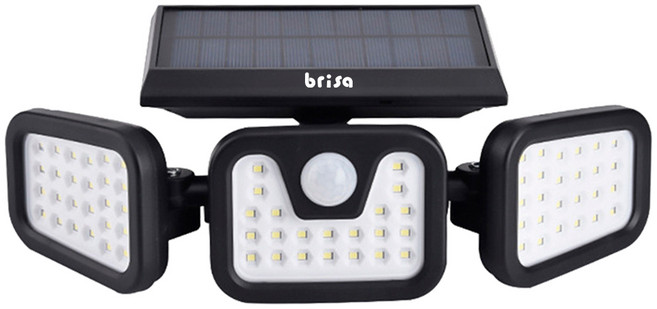 브리사 태양광 가로등 정원등 태양열 조명 LED 벽등 센서등, 블랙