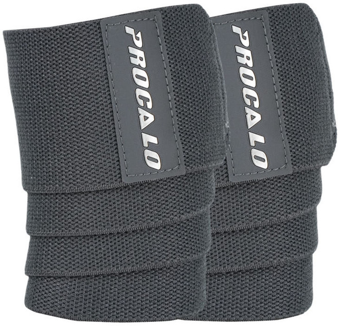 프로칼로 엘보우랩 팔꿈치보호대 헬스 웨이트 피트니스 역도, 하드-그레이, 1세트