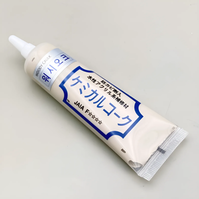 일제 메꿈제 우드코크 50g 워시오크 튜브형 마루 가구 바닥 보수 틈새충진제 우디코크