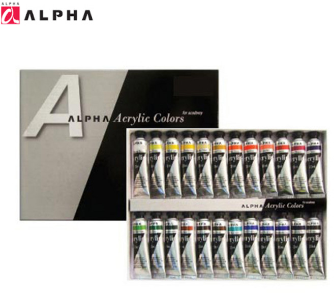 알파 실버아크릴물감 24색 20ml