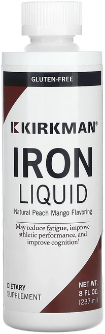 Kirkman Labs 액상 철분 천연 복숭아 망고 237ml(8fl oz), KirkmanLabs액상철분천연복숭아망고237ml8fl, 1개, 237ml - 쿠팡