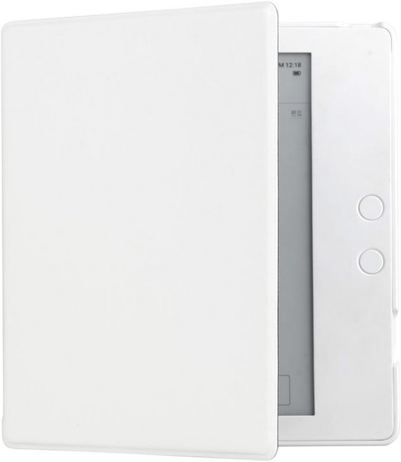 가드브이 가죽 케이스 - 리디북스 리디페이퍼4 플립 커버, 화이트, 1개