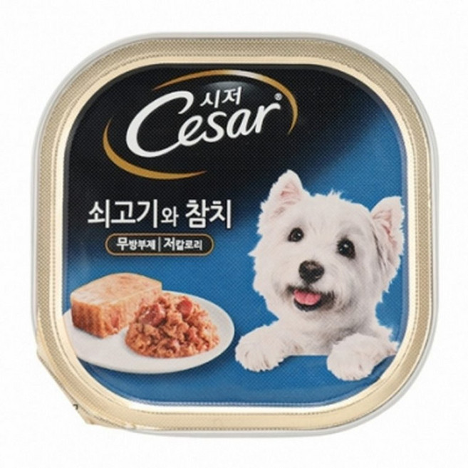 강아지 시저 소고기 참치캔 100g 1P 애견 습식 사료, 1개, 1ml, 상세페이지 참조