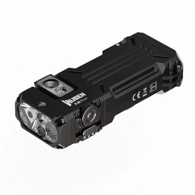 WUBEN X2 Pro+ 多功能便攜燈 1500流明 205米遠射程, 黑色, 1個