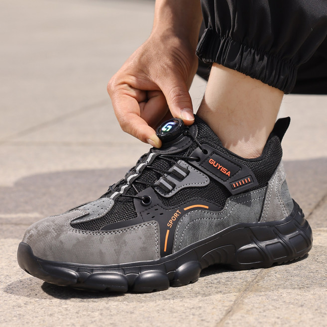 Frokom 남자 안전화 경량 작업화 다이얼 안전화 발편한 작업신발 운동화처럼 편안한 안전화 4인치