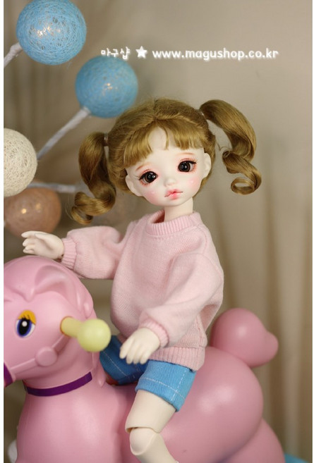 #bjd#구체관절인형옷#액션바디(#파올라레이나32cm한정)베이비핑크(올핑크) 맨투맨티셔츠((인형포함안됨)#마구샵#다락아이#관절바디, 뒷트임없음, 1개