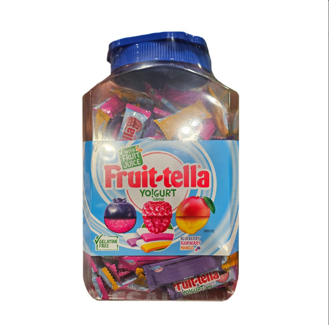후룻텔라 요구르트 맛 츄잉 캔디 1 375g 대용량 사탕 젤리 카라멜 수입 사탕 PERFETTI VAN MELLE, 1.375kg, 1개