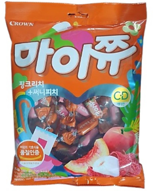 마이쮸필로우(대용량) 핑크리치+써니피치 284g, 6개