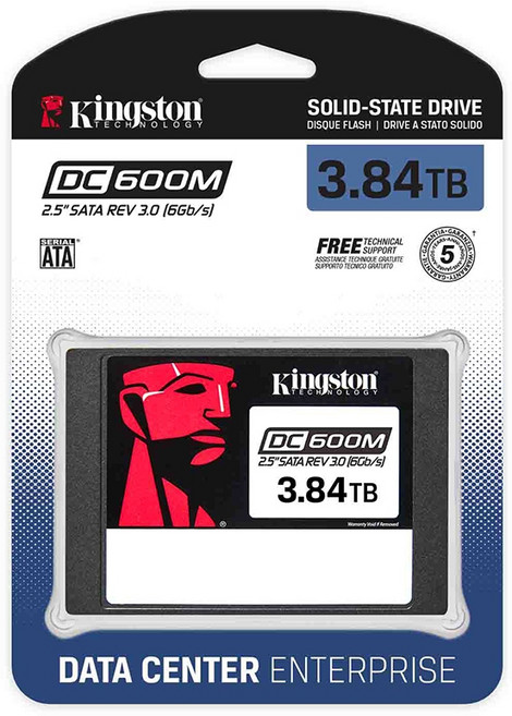 Kingston 金士頓 DC600M 2.5吋 SATA 企業級 SSD 固態硬碟 (3840GB 7680GB), 3840GB